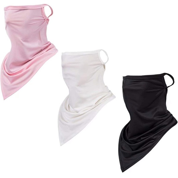 3 Pack Face Bandana Neck Gaiter with Ear Loops - Picture 5 of 5